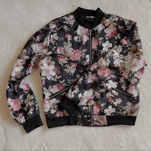 Silky floral bomber jacket 🌸